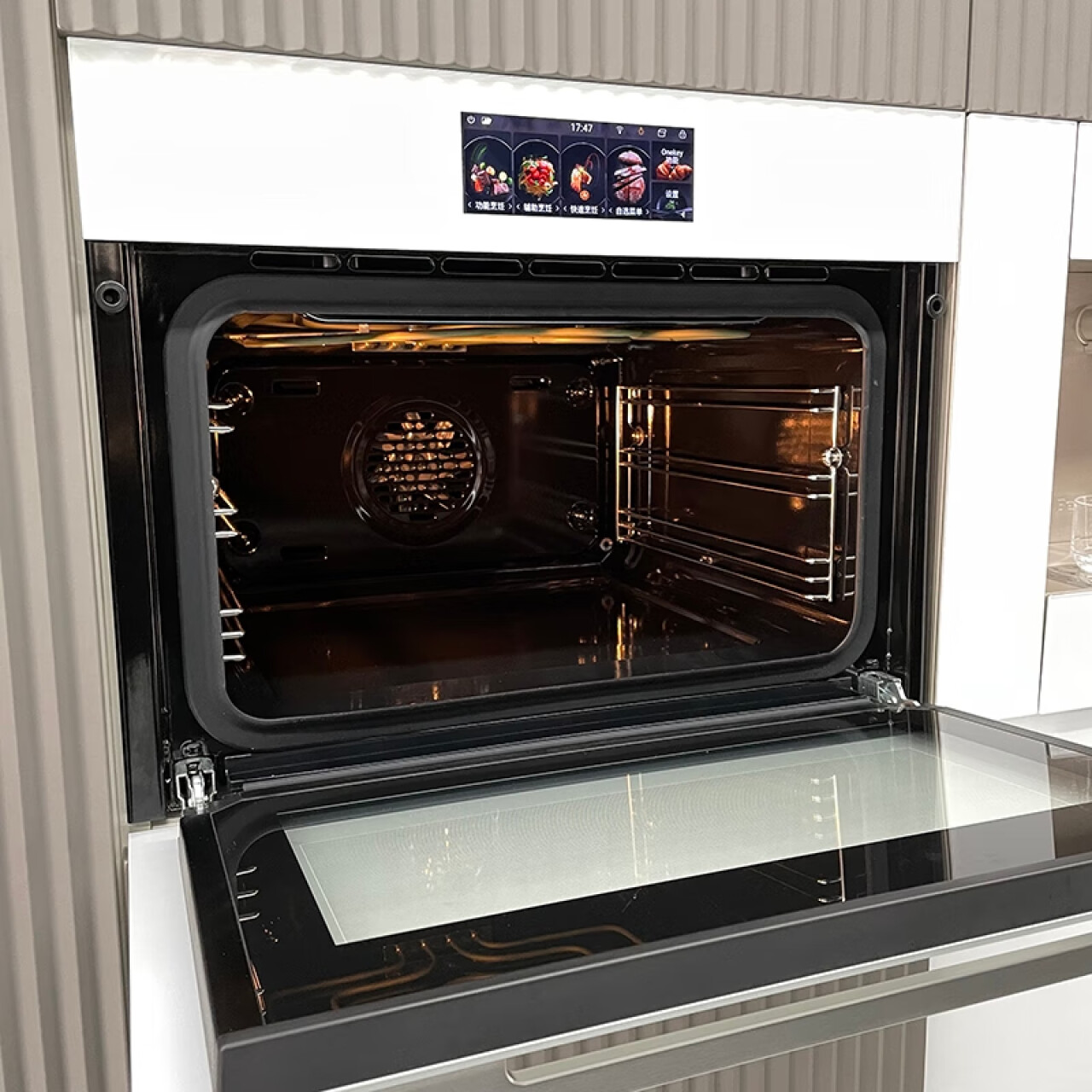 意大利daogrs S9xs嵌入式蒸烤箱一体机独立控温60L搪瓷家用彩屏烤箱白色系列 S9xsPro蒸烤箱+保温抽屉(意大利岛屿),第3张