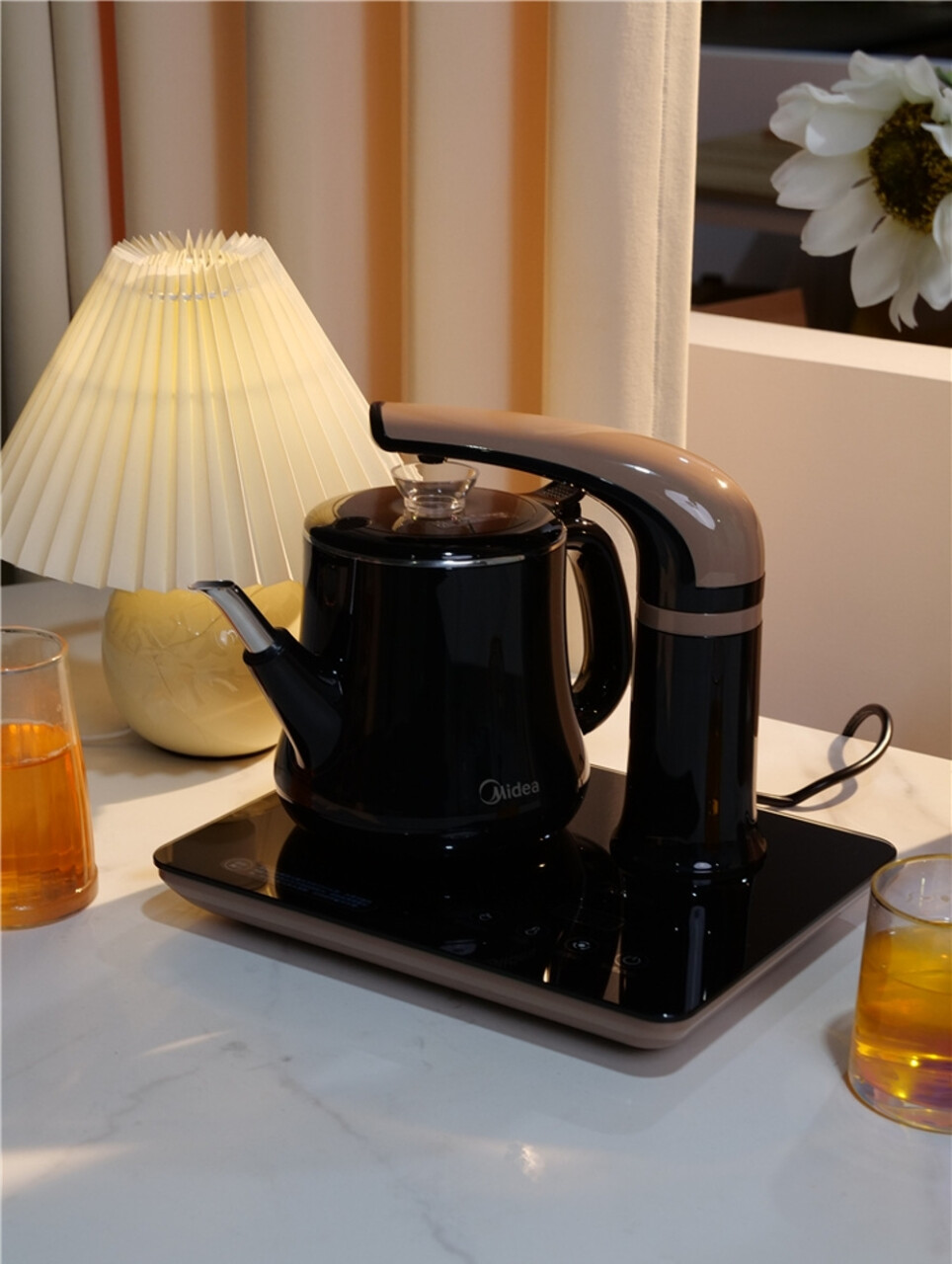 美的（Midea）电热水壶智能自动上水茶盘电茶壶电茶炉烧水壶茶具茶台多段控温0.7L大功率开电热水壶MK-ZDE071(midea电饭煲),第6张