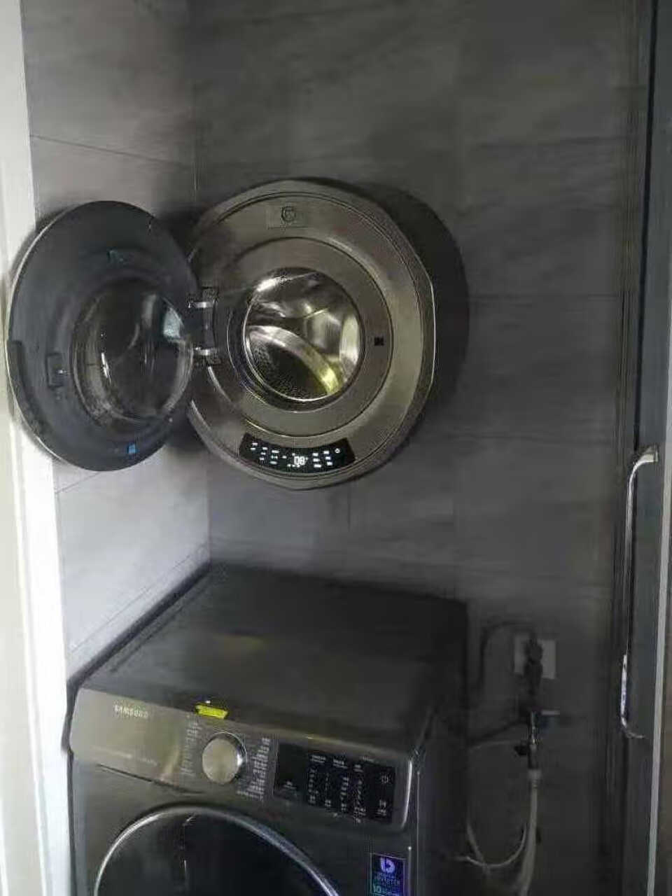 大宇（DAEWOO）壁挂洗衣机 3公斤滚筒洗衣机全自动 婴儿洗衣机 dd直驱变频 DY-BGX06升级款 极光银 以旧换新(大宇洗衣机售后维修电话),第2张