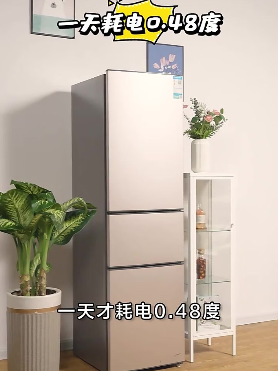 海信冰箱小型家用三门宿舍小冰箱205升三开门电冰箱 租房节能 中门软冷冻 BCD-205YK1FQ,第4张