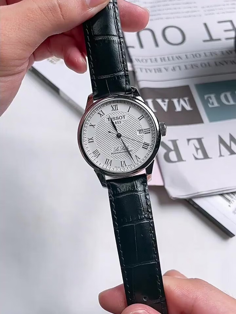 天梭(TISSOT)瑞士手表 经典力洛克系列皮带机械商务男士腕表送男友T006.407.16.033.00(tissot手表),第2张