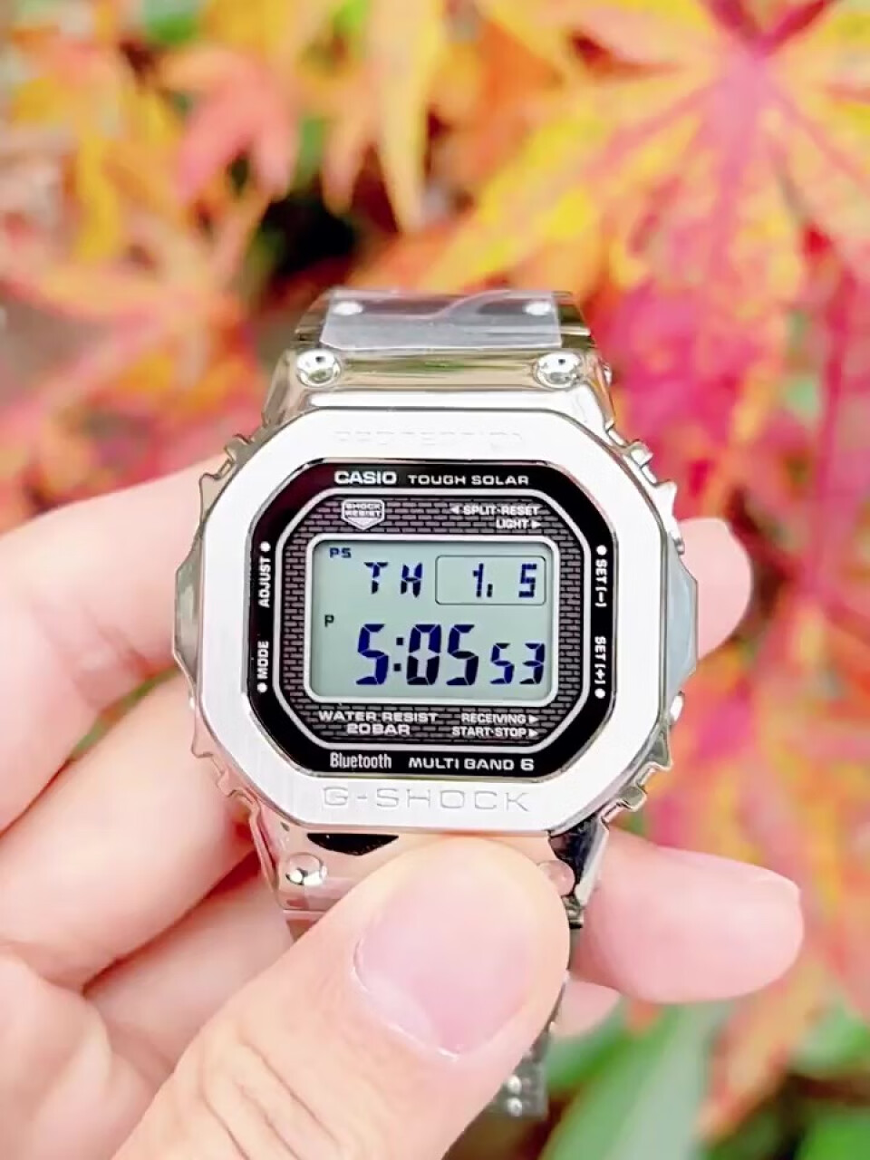 卡西欧（CASIO） G-SHOCK GMW-B5000卡西欧小方块王鹤棣同款男表 GMW-B5000D-1PRT太阳能,第2张