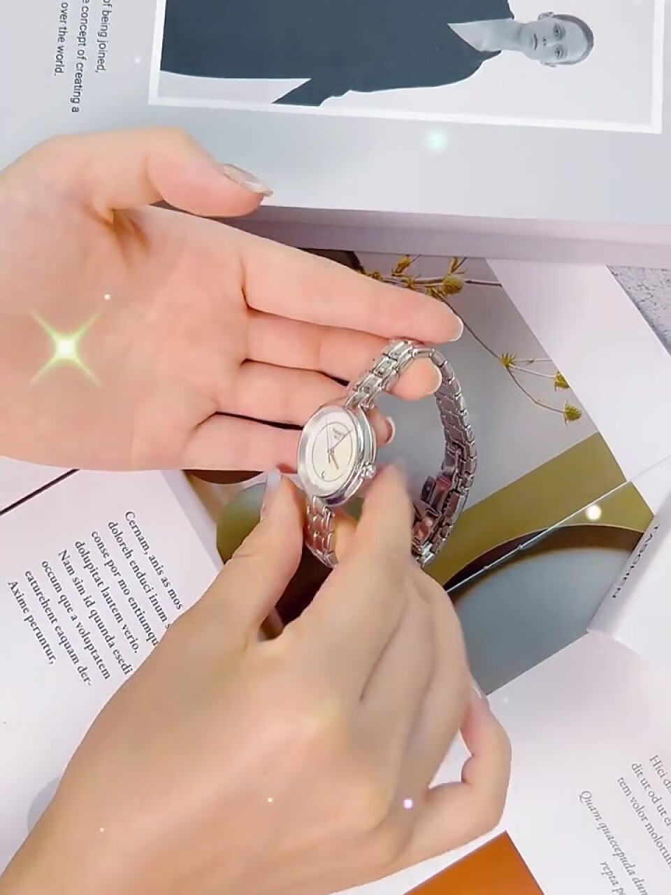 天梭(TISSOT)瑞士手表 弗拉明戈系列小美人钢带石英女士腕表送女友T094.210.11.111.00,第3张