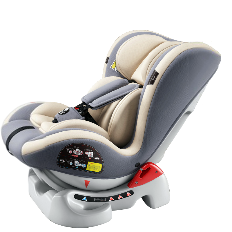 贝蒂乐儿童安全座椅汽车用婴儿宝宝安全椅新生儿车载座椅可坐躺 灰色（165度四档坐躺调节+安全带双向正反安装）
