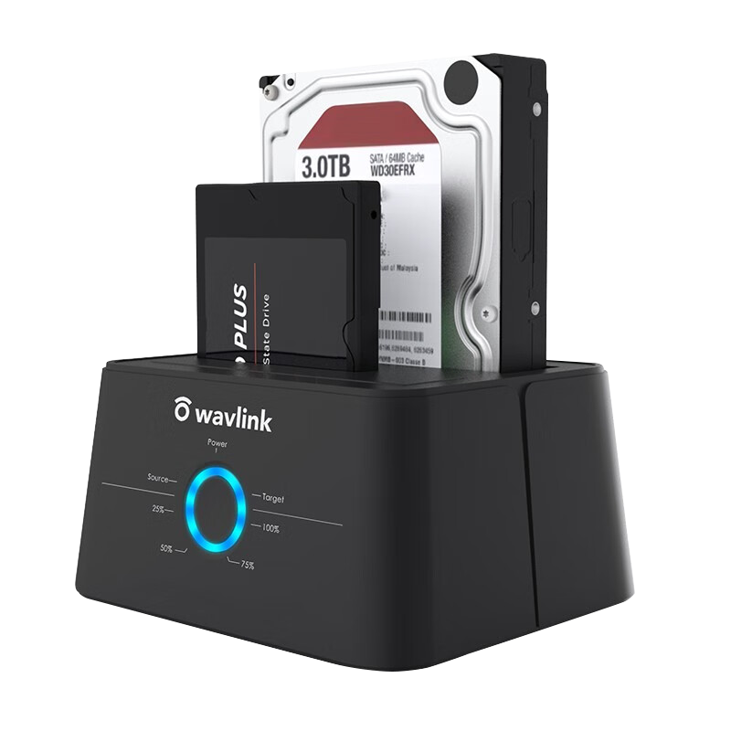 ���Wavlink��Ӳ�̵���2.5/3.5Ӣ�� SATA�������ñʼǱ�̨ʽSSD��̬�ƶ���е˫��λ���Ӳ�̺����ѻ�����Ӳ�̲� 95.92Ԫ