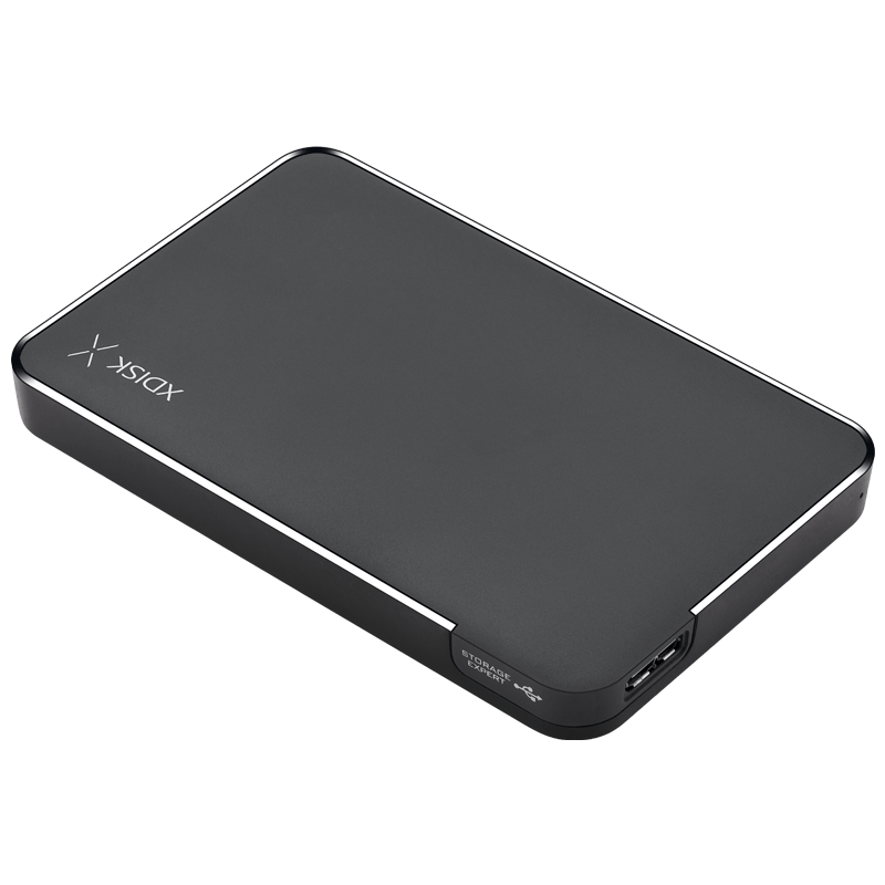 小盘(XDISK)1TB USB3.0移动硬盘X系列2.5英寸 经典黑 商务时尚 文件数据备份存储 高速便携 稳定耐用