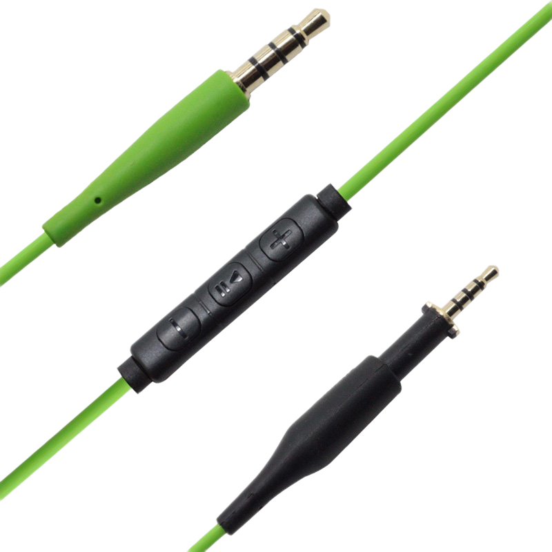 车菊草适用爱科技AKG K450 K451 k452 K480 Q460耳机线音频线黑色 绿色-1.2米带麦