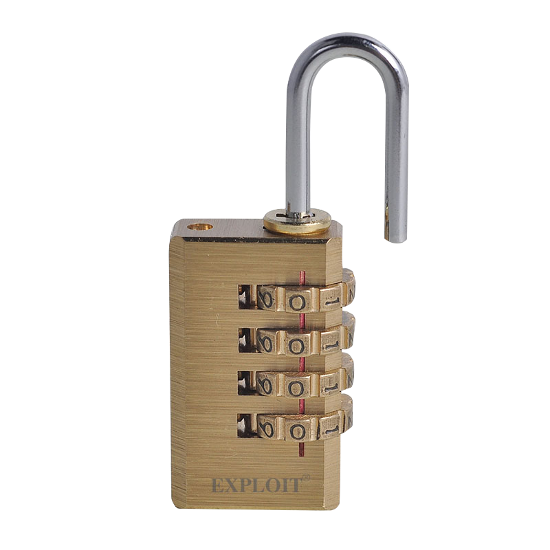 开拓（EXPLOIT）四位全铜密码锁 箱包锁防盗锁 健身房挂锁 042306 小号 长60mm