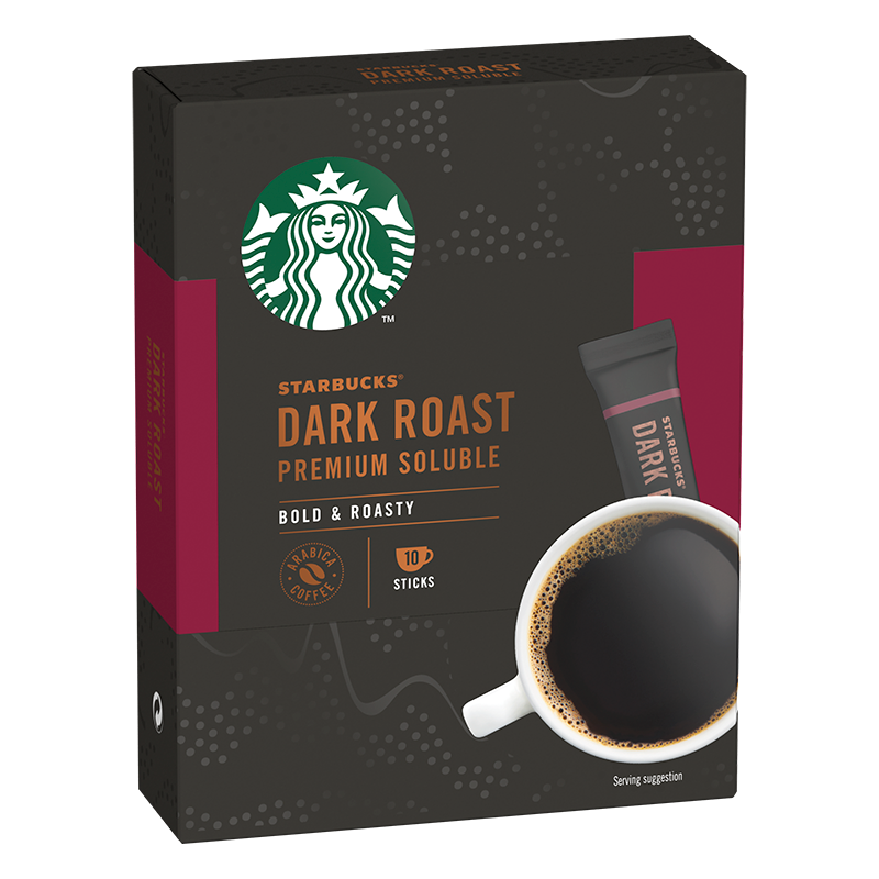 星巴克(Starbucks) 黑咖啡 深度烘焙精品速溶咖啡(10x2.3g)