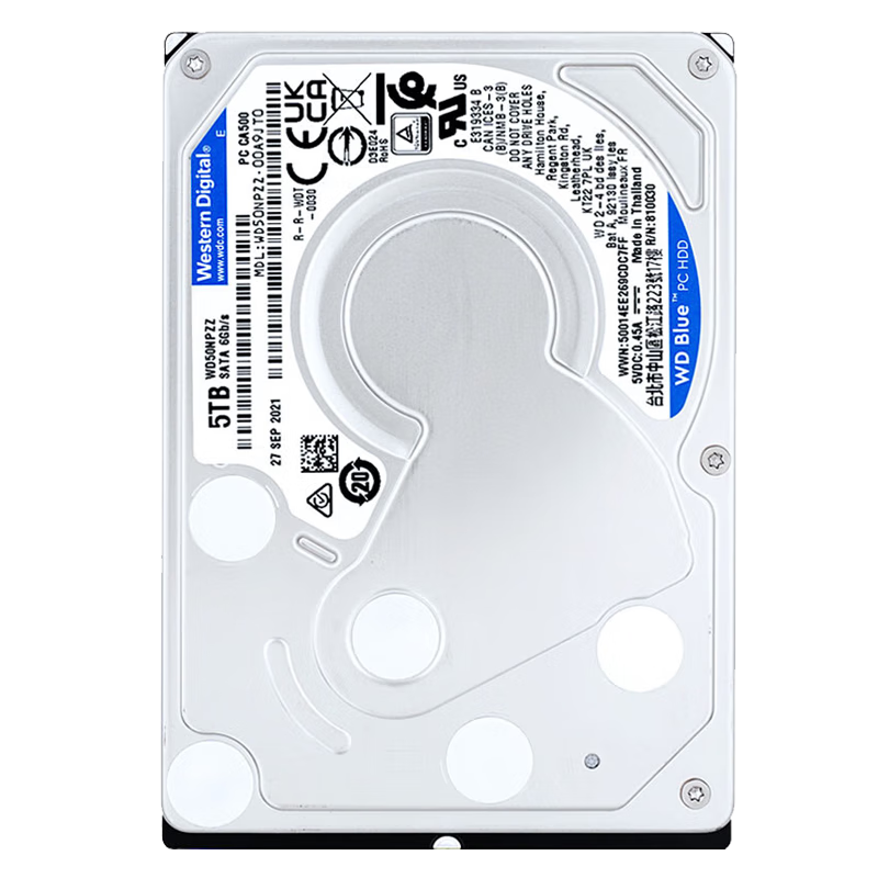 WD/�������� ���� 2.5Ӣ��SATA�ӿ� ��еӲ�� 5T 1399Ԫ