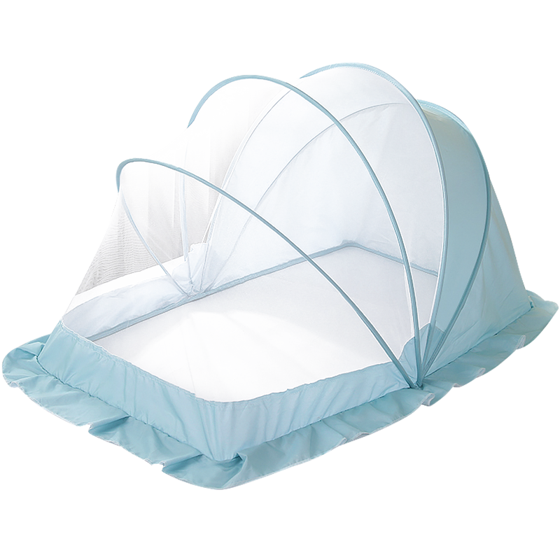 南极人(Nanjiren)婴儿蚊帐罩宝宝新生婴儿床上防蚊全罩便携式可折叠儿童蒙古包蚊帐免安装 遮阳款