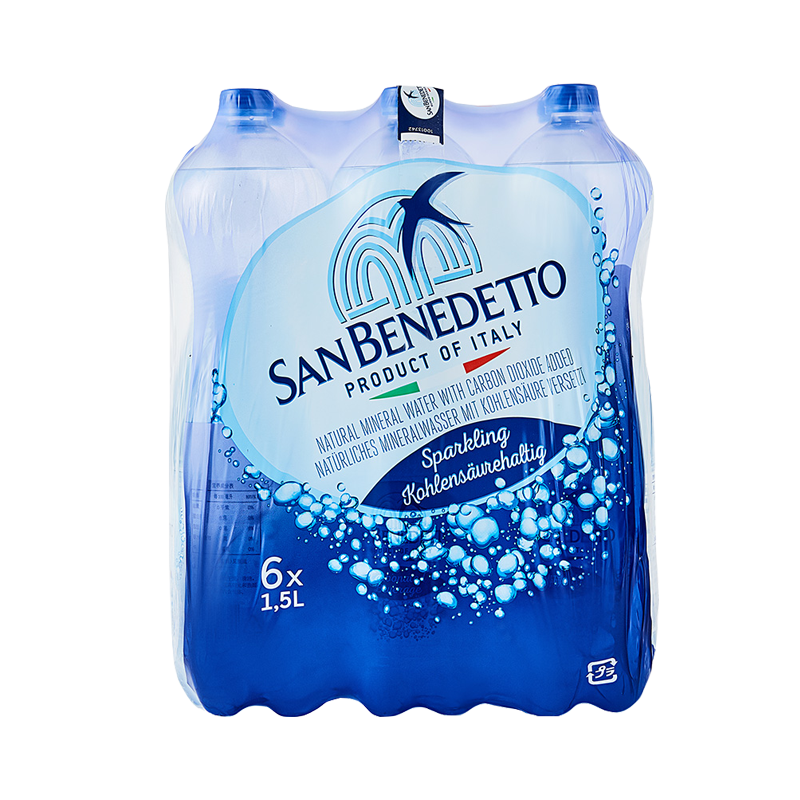 意大利进口 圣碧涛（San Benedetto）碳酸饮料 1.5L*6 （气泡水）（不同于矿泉水）