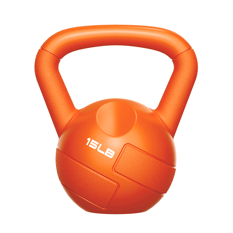 米客壶铃小哑铃女男健身器材深蹲翘臀   橙色15磅 MK2020-15LB-01