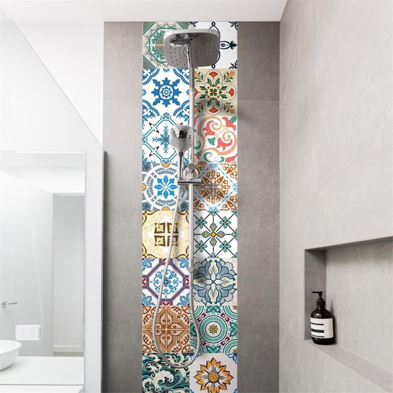 ���谲5Ƭ�غ�������ԡ��ǽ����ֽ��ճ��ˮ������ש��������װ�����ڳ�  ��ש���C�� 5Ƭװ-20*20cm 26.5Ԫ