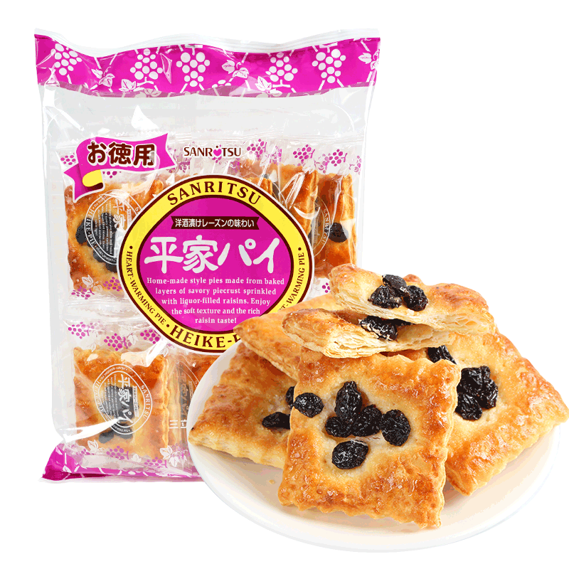 日本进口 三立(Sanritsu) 德用平家派提子酥12枚 180g 休闲零食儿童零食喜饼喜糕