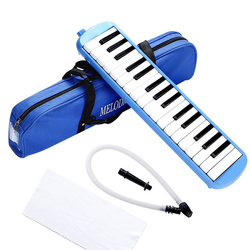 相思鸟(LOVEBIRD) 口风琴 32键成年人儿童初学练习口风琴 课堂小口风琴 带布包 XS4015 蓝色