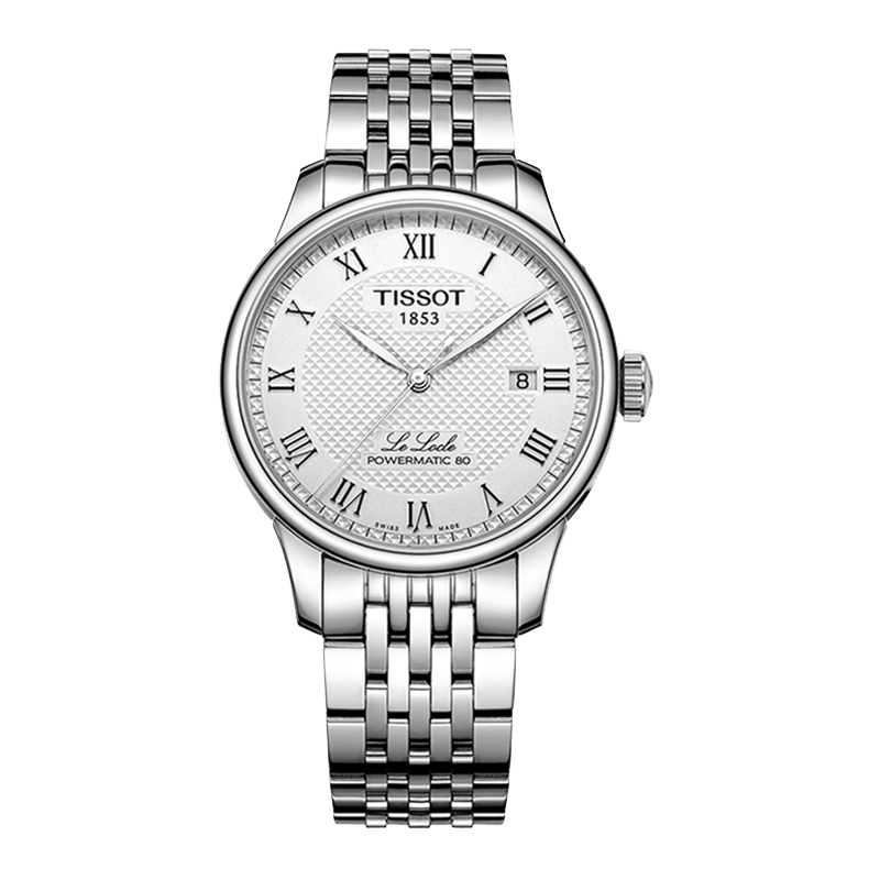 天梭(TISSOT)瑞士手表 天梭男表经典力洛克系列钢带机械男士手表送男友 T006.407.11.033.00 力洛克钢带