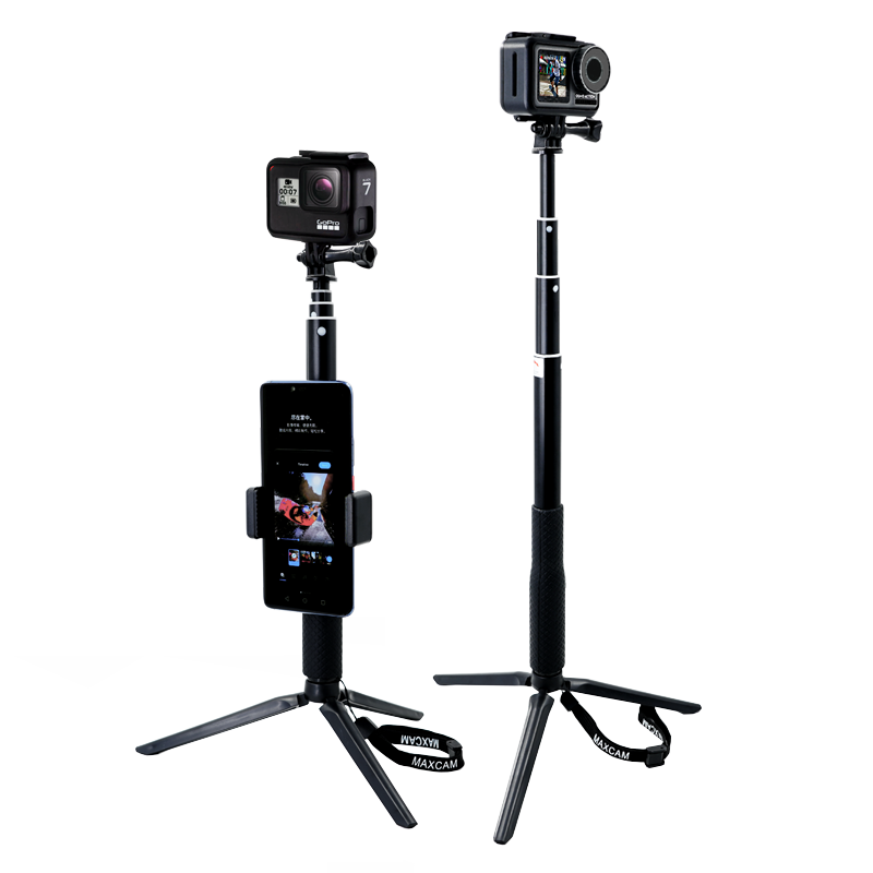 MAXCAM适用于dji大疆Action2灵眸运动相机gopro10狗9 hero8 7自拍杆手持便携三脚角架防水延长配件360ONE X2