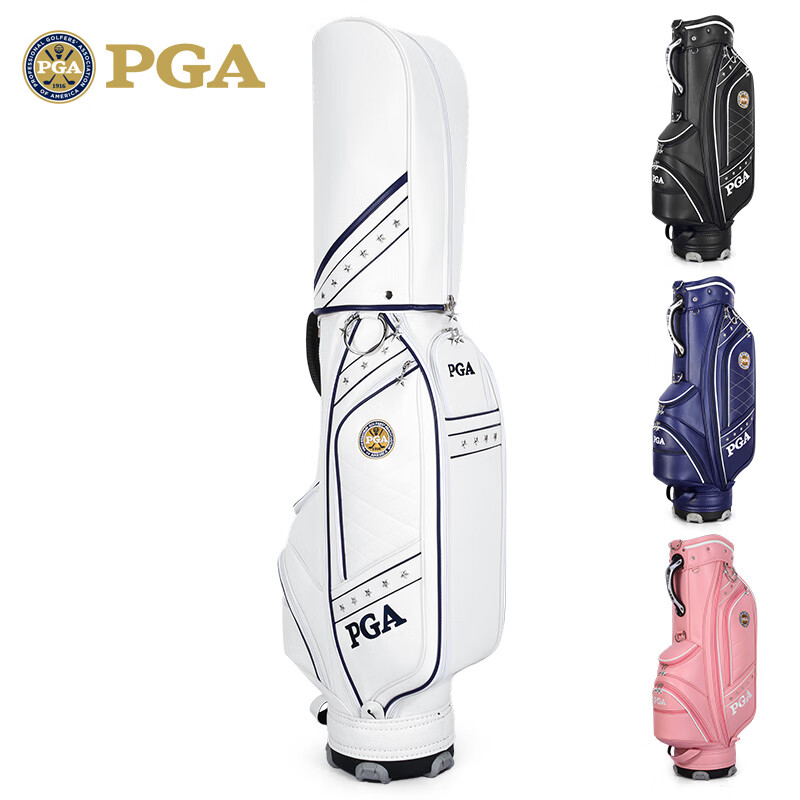 PGA 高尔夫球包女 标准款式球包 防水超纤皮 可航空托运 球袋球杆包 PGA 401005-白色