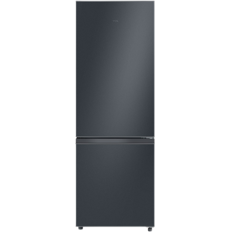 TCL 162升 小冰箱双开门 家用电冰箱 节能安静保鲜大冷藏室 现代轻奢风面板R162L3-BZ （晶岩灰）直冷两门162升 实惠双门冰箱