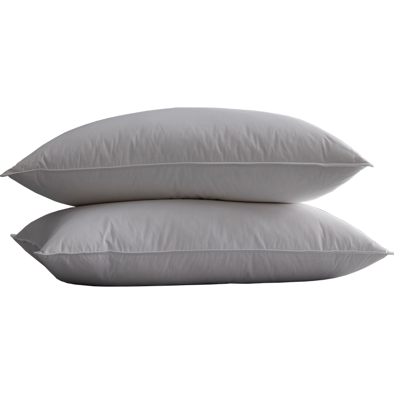 Snowman/斯诺曼枕头 五星级酒店舒适羽毛枕头 柔软鹅毛枕芯 白色 单个 填充1.25kg 74*48cm