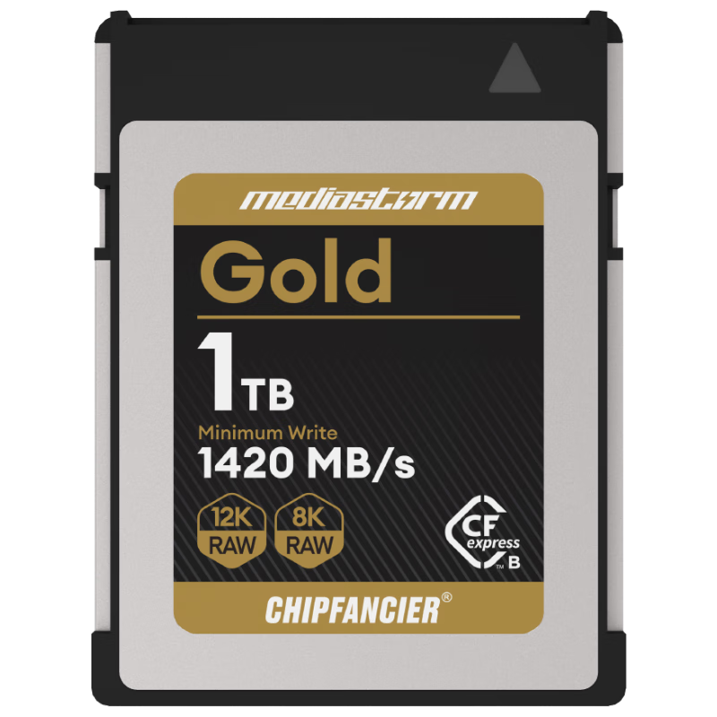CHIPFANCIER &Ӱ��쫷����� Gold CFexpress TypeB�洢��GFX 100II Z9 Z8 XH2 R5C 8K Gold 1T �洢��+����������ײ�