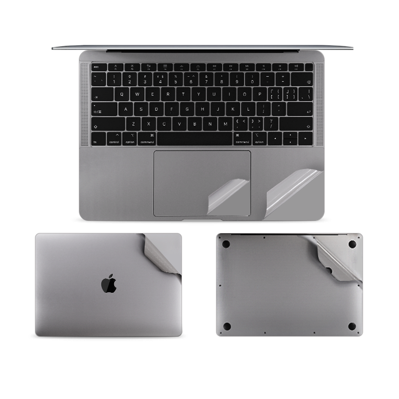 JRC 2020款苹果MacBook Air13.3英寸笔记本机身贴膜 A2179/A2337电脑外壳贴纸3M抗磨损易贴全套保护膜 灰色