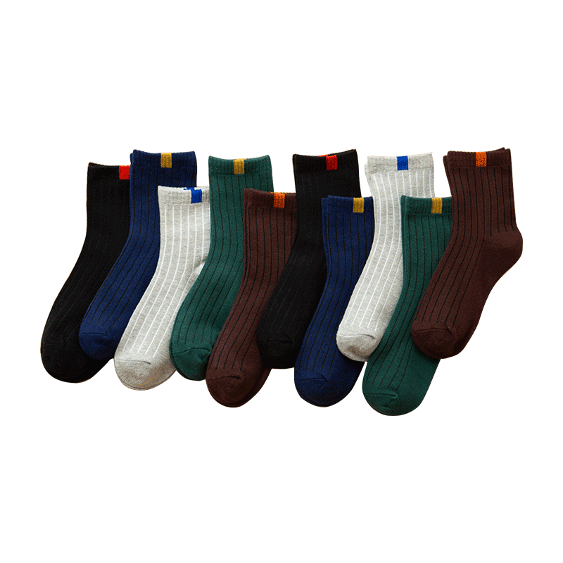 南极人袜子男士袜子10双运动休闲潮袜舒适透气篮球袜男士棉袜中筒袜 活力休闲 均码