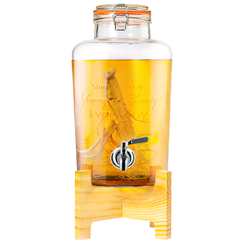 喜碧（Scybe）玻璃密封罐 布尔森15斤装 家用玻璃泡酒瓶酿酒坛子药酒瓶酵素桶 不锈钢龙头+底座