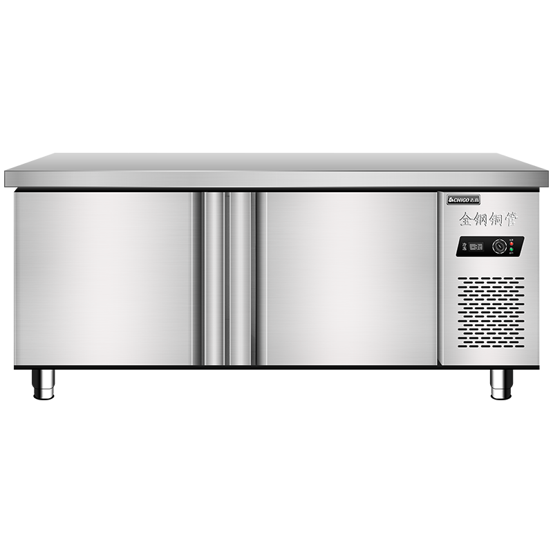 志高（CHIGO）冷藏工作台商用保鲜工作台厨房操作台奶茶设备平冷水吧台卧式冰箱冰柜冷柜冷藏柜 长0.9M-宽0.6M-高0.8M（冷藏）