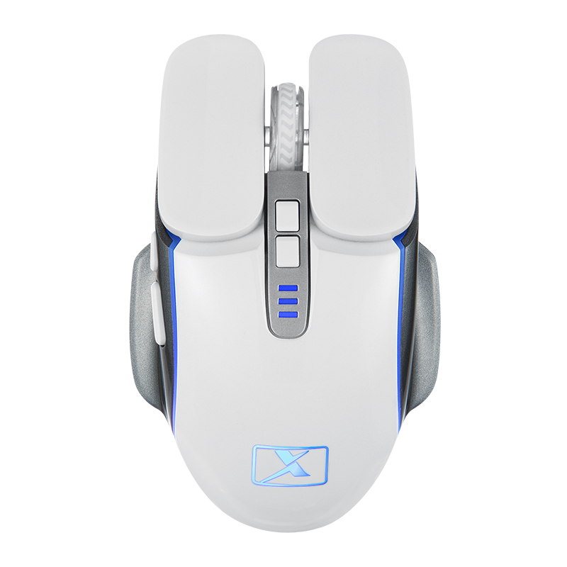 新盟（Technology）M215无线2.4G鼠标可充电式笔记本台式电脑机械电竞游戏办公家用 白色