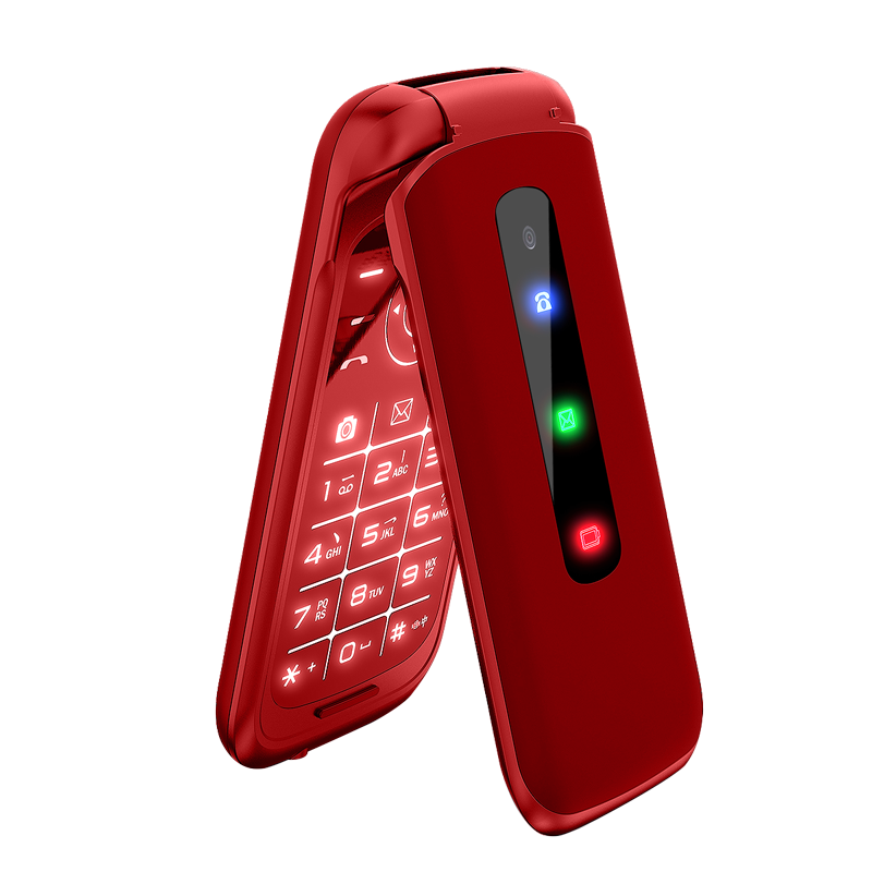 守护宝（上海中兴）K299 红色 翻盖4G老人手机 移动联通电信 老人机 双卡双待 老年机 儿童学生手机