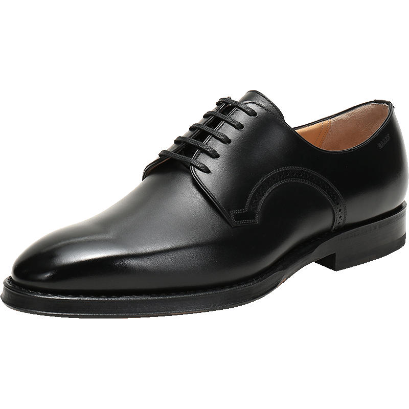 巴利 BALLY 奢侈品  男士Scribe Novo系列皮革皮鞋 黑色 SCAMARDO/600 6231318-8