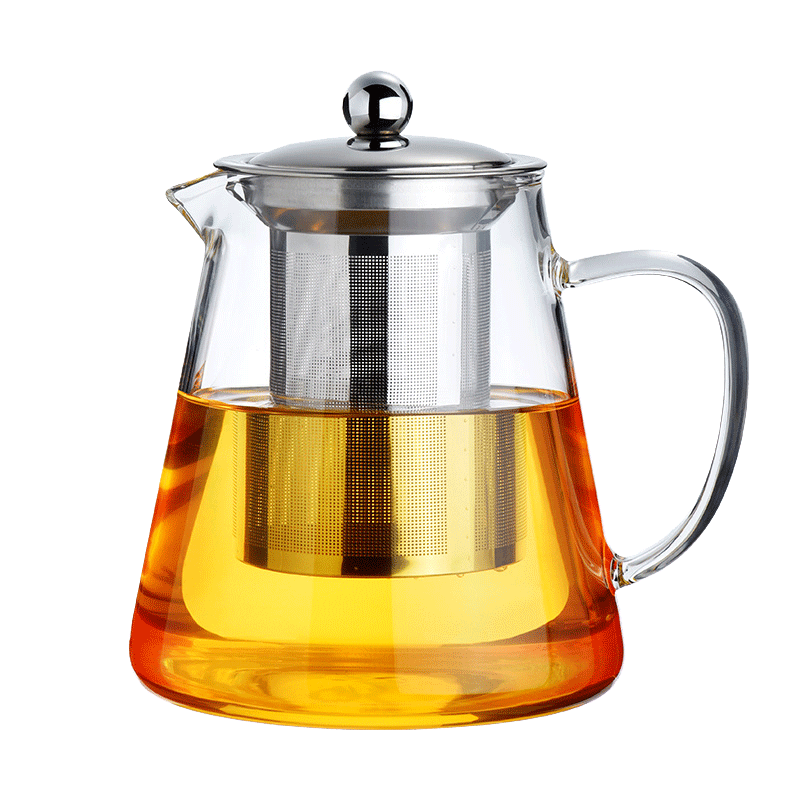 天喜（TIANXI）玻璃茶壶茶具泡茶壶杯套装公道杯加厚大容量水壶飘逸杯壶办公泡茶器过滤茶水分离杯550ml
