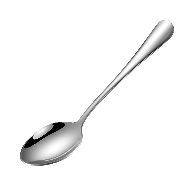 佳佰 不锈钢西餐勺 西餐冰淇淋勺 主餐勺子 饭勺 调羹 2支装JB-0457