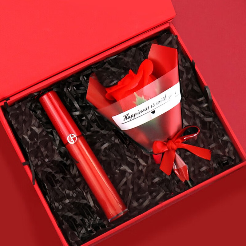 阿玛尼（Armani）口红礼盒唇釉哑光红管唇膏香水套装化妆品生日礼物送女友 阿玛尼405 番茄红