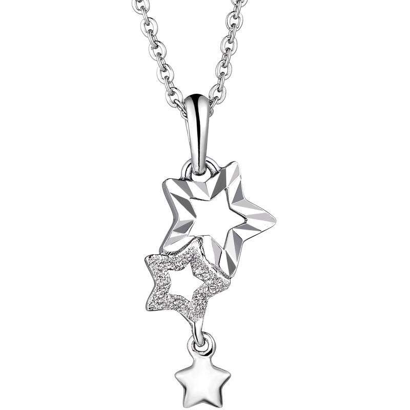 六福珠宝 网络专款Pt950 Starry星轨迹铂金吊坠女款不含项链 计价 HIPTBP0001 约1.39克