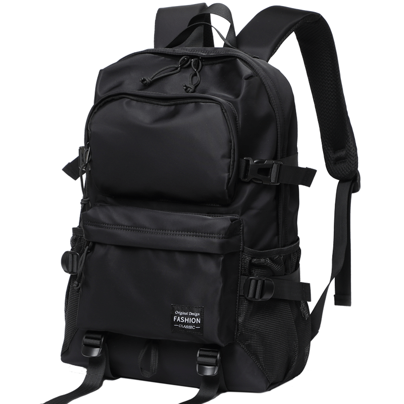 viney旅行包男士双肩包大容量出差旅游户外包行李背包高中学生书包电脑包黑色