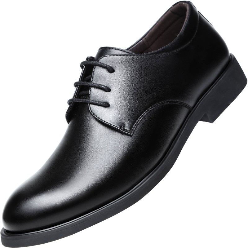 北欧图（BEIOUTU）正装男皮鞋时尚英伦简约系带舒适男士商务鞋 178 黑色 42