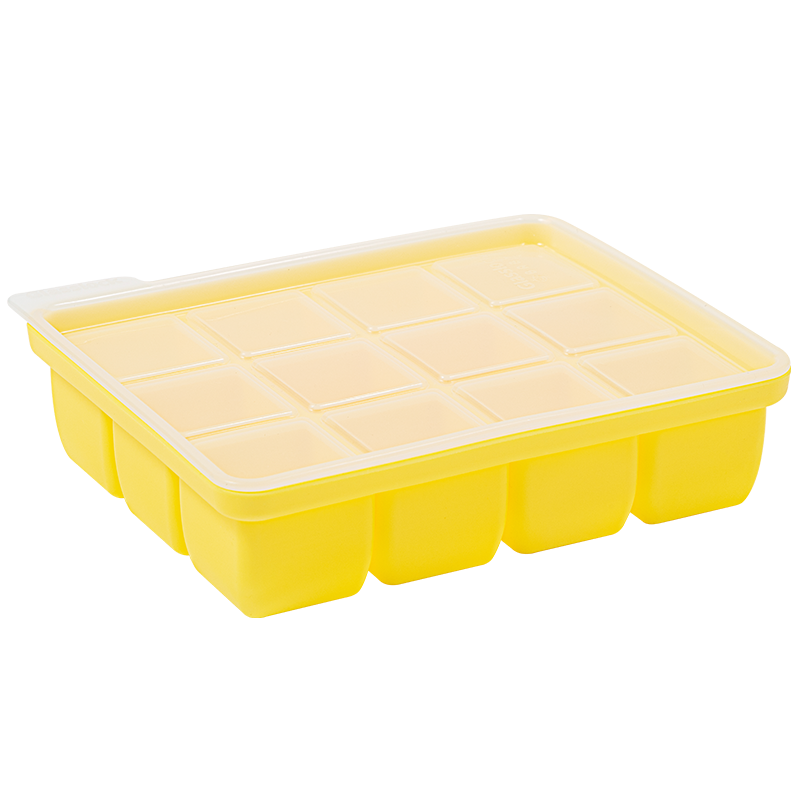 Glasslockbaby宝宝硅胶辅食储存盒模具冰格分格冷冻工具婴儿餐具12格