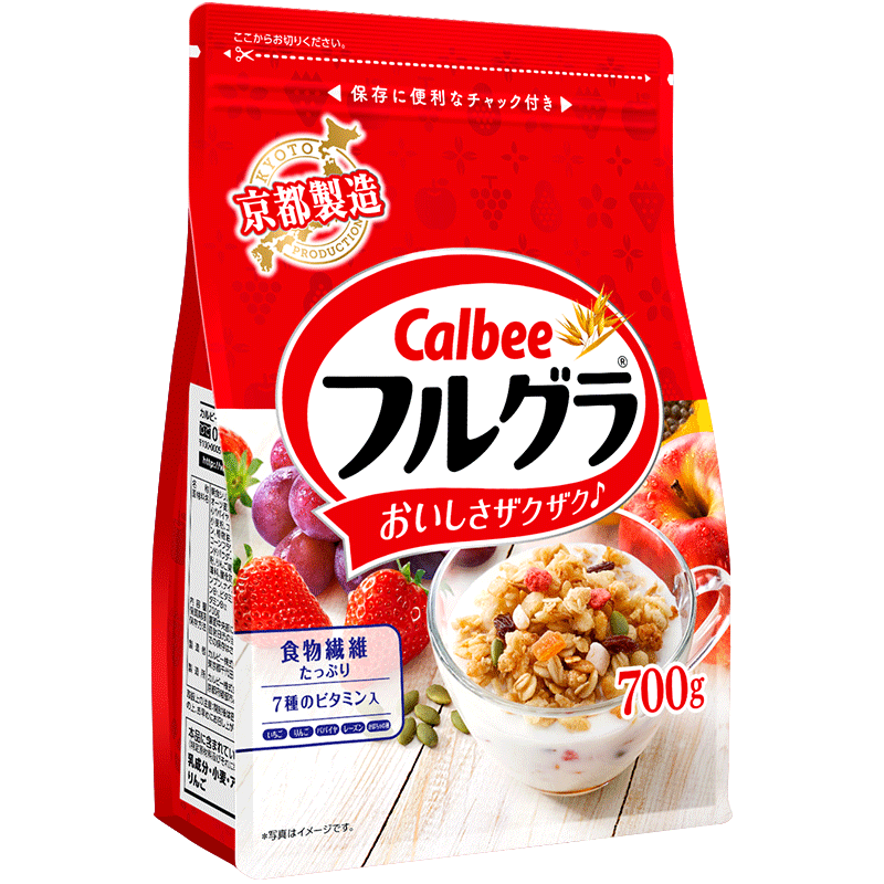 日本进口 Calbee(卡乐比) 富果乐 水果麦片700g/袋 早餐谷物冲饮燕麦片（新老包装随机发货）