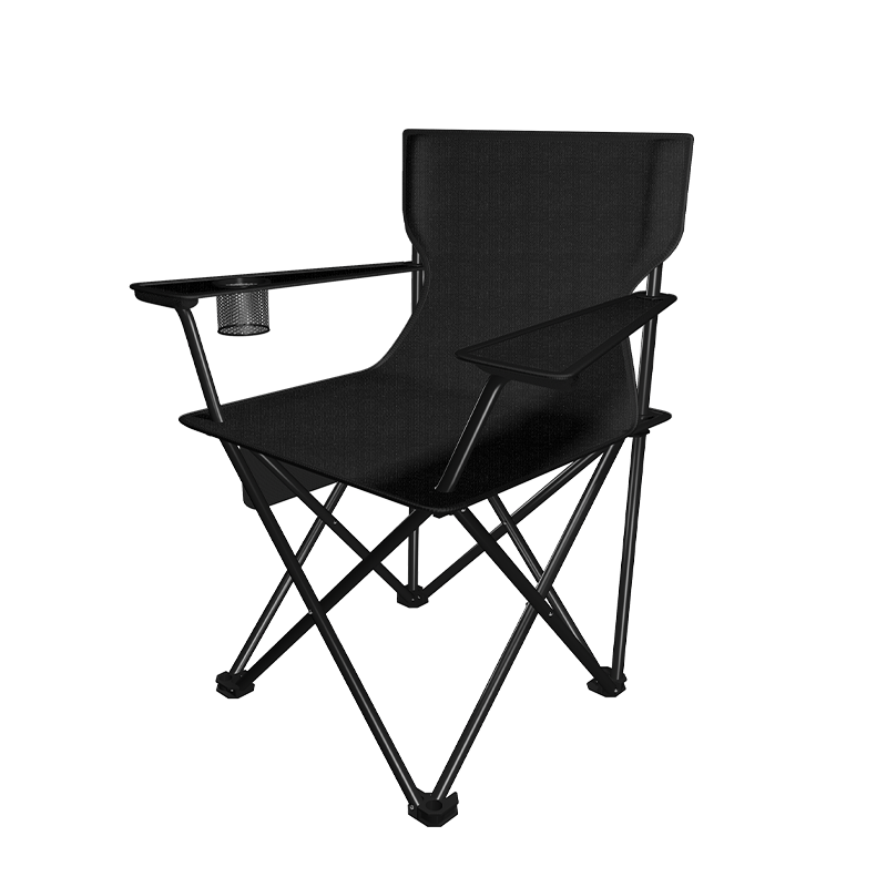 威野营（V-CAMP ）折叠椅扶手椅钓鱼椅便携式休闲椅户外写生椅（黑色）