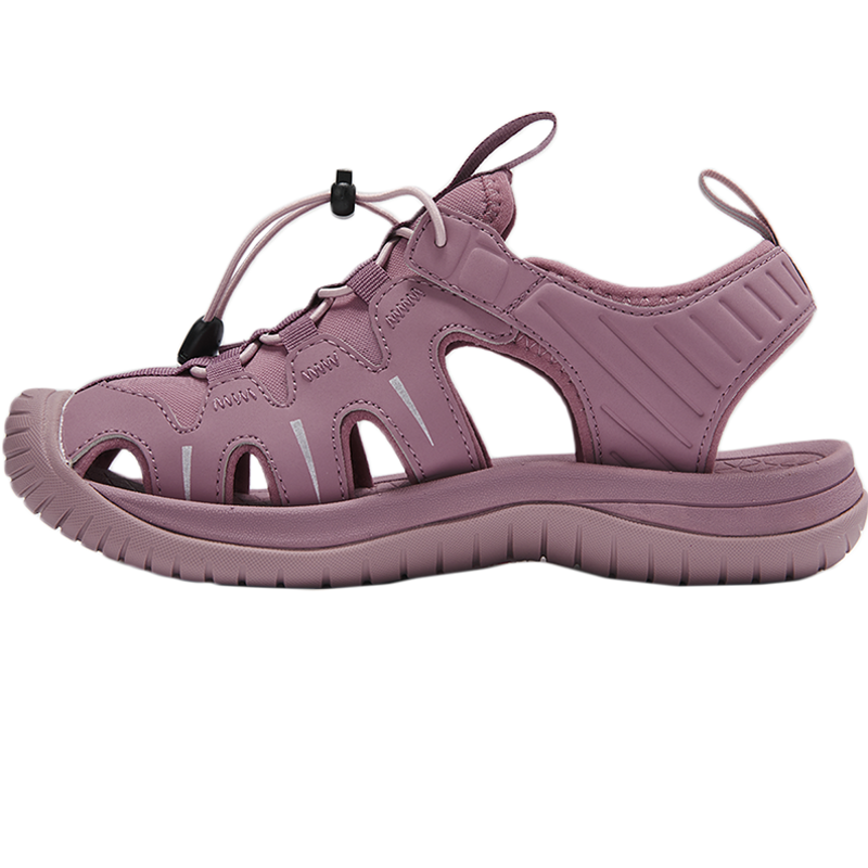 探路者沙滩鞋 2021春夏新款户外女式轻质舒适耐磨沙滩鞋 玫瑰紫/山茶粉 37