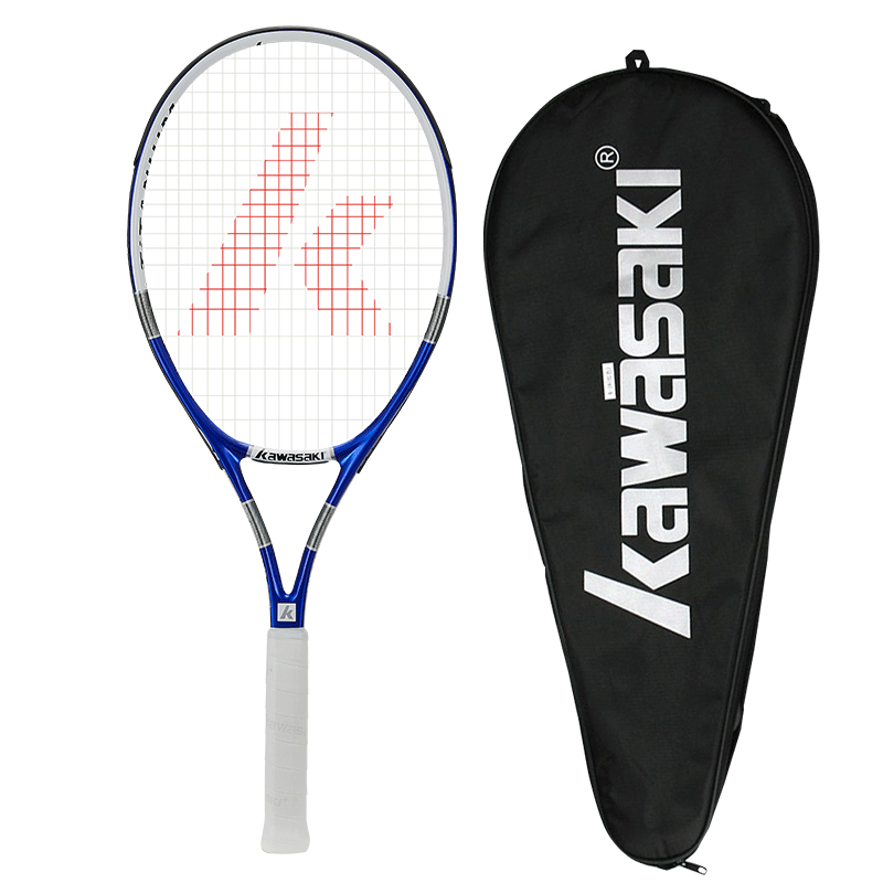 川崎KAWASAKI 碳素复合网球拍 K-17蓝色（已穿线）