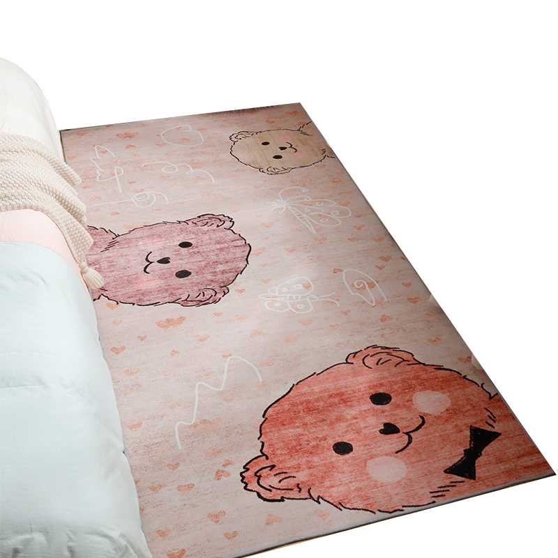 嘉瑞宝(JRB) ins风卧室床边地毯可睡可坐网红同款地毯女生房间家用 80*160cm 三只小熊