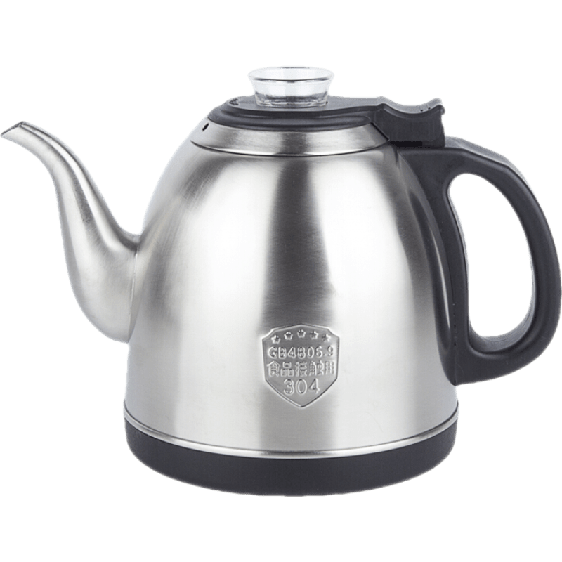 自动上水电热水壶茶台烧水壶一体台式茶具食品级304不锈钢电茶炉 全自动磨砂免开盖黑色 304