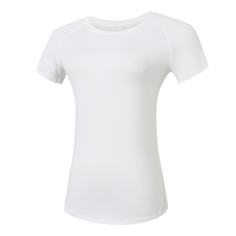 暴走的萝莉 运动t恤女夏季健身跑步速干上衣透气修身瑜伽运动短袖  LLDX03152 梨花白 L