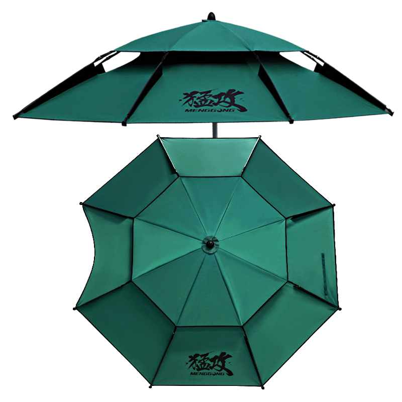 猛攻钓鱼伞2.0米万向防雨 折叠抗风加厚防晒双层遮阳伞