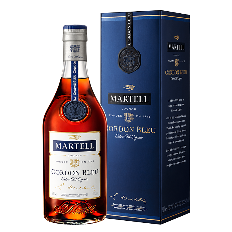 马爹利（Martell）洋酒 蓝带XO级 干邑 白兰地 500ml 法国原装进口烈酒