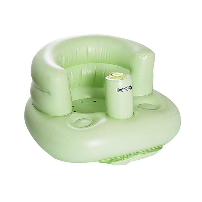 利其尔（Richell）婴儿学坐椅摇椅宝宝充气沙发儿童学座椅多功能座椅防摔训练椅餐椅浴凳便捷可折叠 充气坐椅绿色-内置气泵